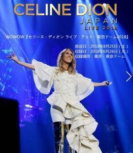Y400席琳·迪翁 日本東京巨蛋2018演唱會